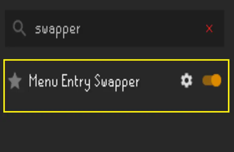 RuneLite Menu Entry Swapper enabled